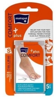 Plastry COMFORT PLUS S 17x48mm jałowe na pęcherze 5 sztuk