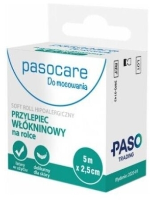 Plastry PASOCARE SOFT ROLL na rolce 5 m x 2,5 cm