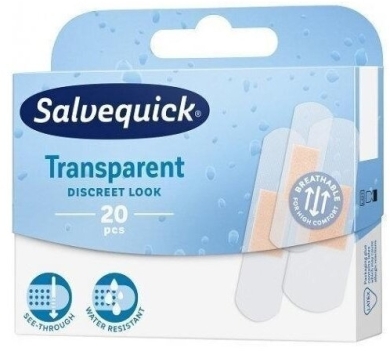Plastry SALVEQUICK Transparent 20 sztuk