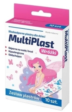 Plastry wodoodporne MultiPlast Wróżki dla dzieci 10 sztuk