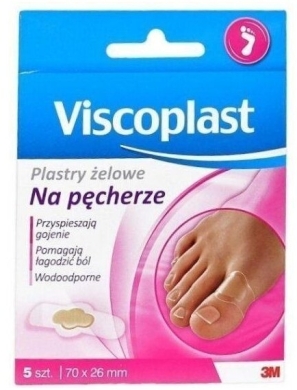 Plastry żelowe na pęcherze VISCOPLAST 70 x 26 mm 5 sztuk