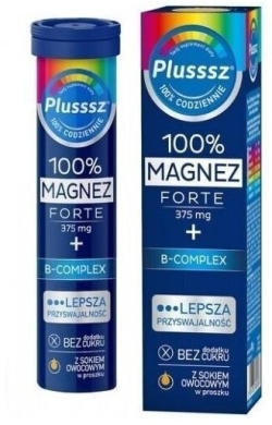 Plusssz 100% Magnez Forte + B-Complex 20 tabletek musujących