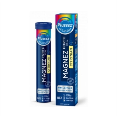 Plusssz Magnez Forte cytrynian 24 tabletki musujące
