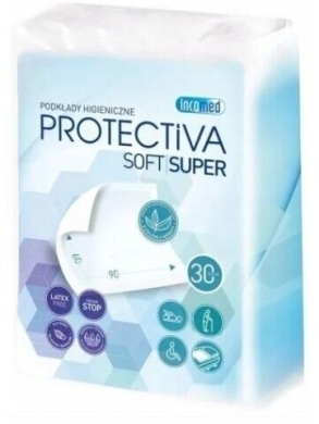 Podkłady higieniczne PROTECTIVA SOFT SUPER 90 x 60 30 sztuk