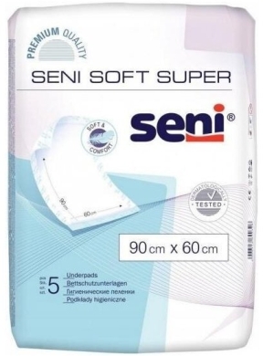 Podkłady higieniczne SENI SOFT SUPER 60 x 90cm 5 sztuk