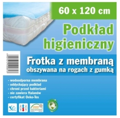 Podkłady higieniczne z membraną 60 x 120cm białe 1 sztuka