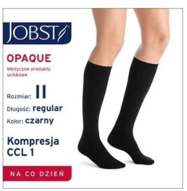 Podkolanówki JOBST Opaque CCL1 czarny rozmiar II 1 para