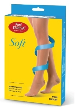 Podkolanówki przeciwżylakowe PANI TERESA SOFT profilaktyczne jasny beż rozmiar 3