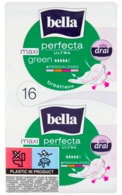 Podpaski BELLA PERFECTA ULTRA MAXI GREEN 16 sztuk