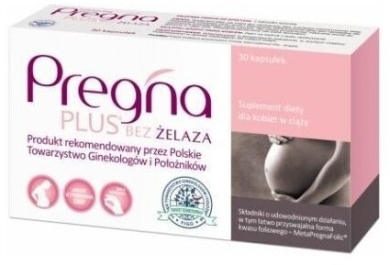 Pregna Plus bez żelaza 30 kapsułek