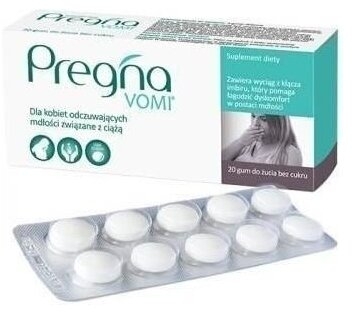 Pregna VOMI guma do żucia 20 sztuk