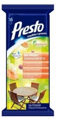 Presto chusteczki do mebli ogrodowych brzoskwinia & melon 16 sztuk