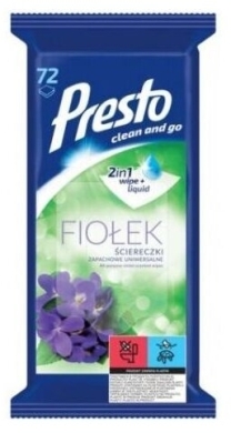 Presto chusteczki uniwersalne fiołek 72 sztuki