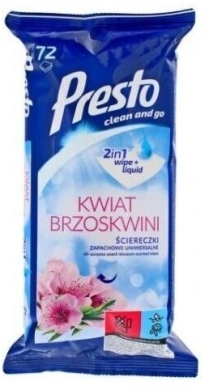 Presto chusteczki uniwersalne kwiat brzoskwini 72 sztuki