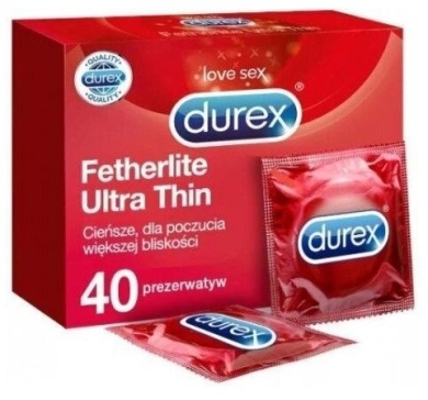 Prezerwatywy Durex Fetherlite Ultra Thin 40 sztuk