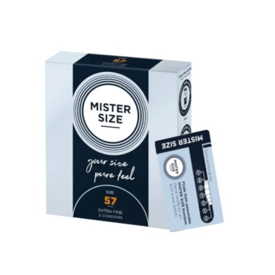 Prezerwatywy MISTER SIZE prezerwatywy 57mm 3 sztuki + Mister Size Condom sizer