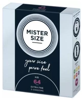 Prezerwatywy MISTER SIZE prezerwatywy 64mm 3 sztuki