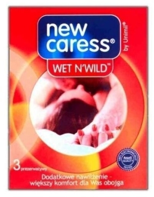 Prezerwatywy New Caress Wet N'Wild 3 sztuki 