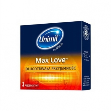 Prezerwatywy UNIMIL MAX LOVE 3 sztuki