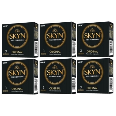 Prezerwatywy UNIMIL SKYN Original 3 sztuki Wielopak x6