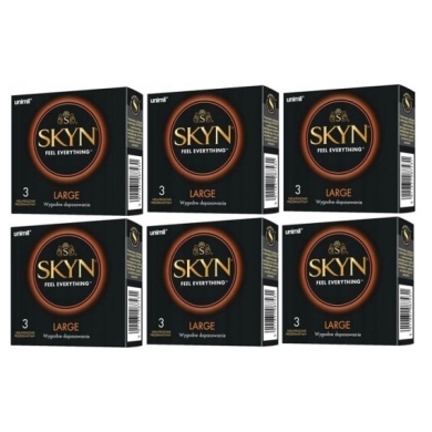 Prezerwatywy Unimil Skyn Large 3 sztuki Wielopak x6