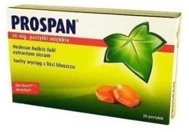 Prospan pastylki miękkie 26 mg 20 sztuk