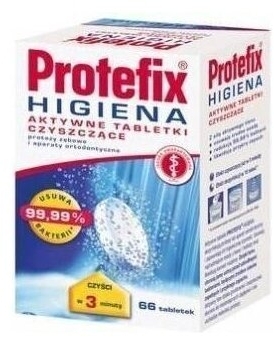 Protefix Higiena Aktywne tabletki czyszczące do protez 66 sztuk