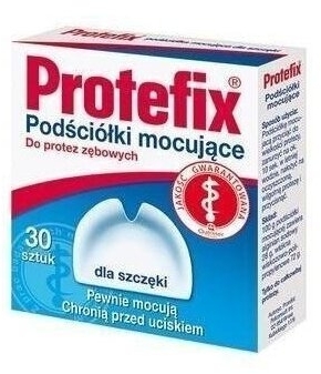 Protefix podściółki mocujące do protez zębowych dla szczęki 30 sztuk