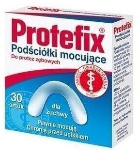 Protefix podściółki mocujące do protez zębowych dla żuchwy 30 sztuk