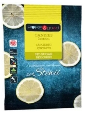 Pure good cukierki cytrynowe bez cukru 50g