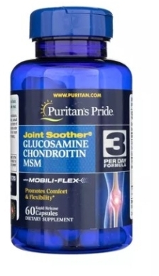 Puritan's Pride, Double Glukosamine, Chondroitin i MSM 60 kapsułek