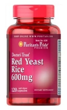 Puritans Pride Red Yeast Rice 600mg 120 kapsułek