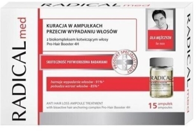 RADICAL MED Kuracja przeciw wypadaniu włosów dla mężczyzn 15 ampułek