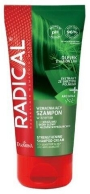 RADICAL Szampon wzmacniający w kremie do wrażliwej skóry głowy i włosów wypadających 200 ml