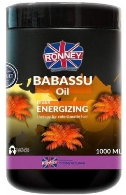 RONNEY Babassu Oil maska energetyzująca do włosów farbowanych i pozbawionych blasku 1000ml