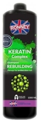 RONNEY Keratin Complex szampon odbudowujący do włosów kruchych i cienkich 1l