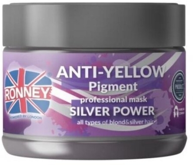 RONNEY SILVER POWER Maska do włosów blond, rozjaśnianych i siwych 300 ml