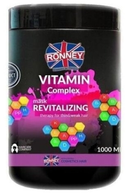 RONNEY Vitamin Complex maska rewitalizująca do włosów cienkich i osłabionych 1l