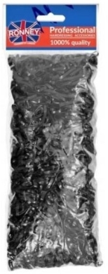 RONNEY gumki silikonowe czarne cienkie 100g 