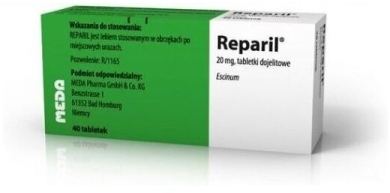 Reparil 20 mg 40 tabletek dojelitowych