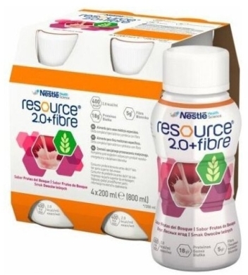 Resource 2.0 FIBRE o smaku owoców leśnych płyn 4 x 200 ml