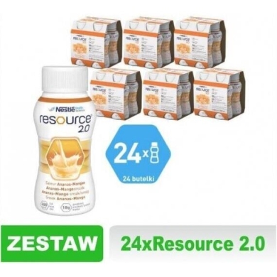 Resource 2.0 o smaku ananas-mango płyn Zestaw: 24x200 ml WYSYŁKA 0 zł