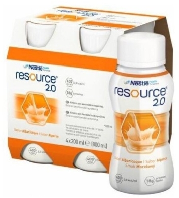 Resource 2.0 o smaku morelowym płyn 4 x 200 ml