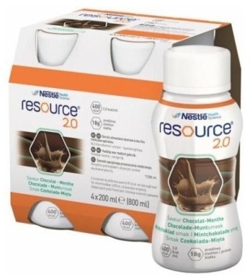 Resource 2.0 smak czekoladowo-miętowy płyn 4 x 200 ml
