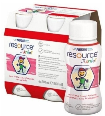 Resource Junior smak truskawkowy 4 x 200 ml