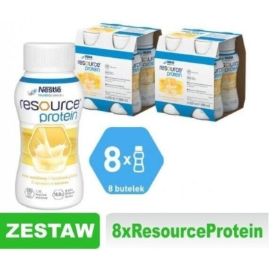 Resource Protein o smaku waniliowym płyn Zestaw: 8x200 ml