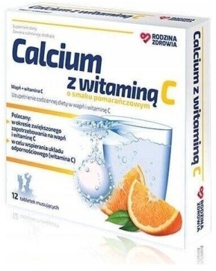 Rodzina Zdrowia Calcium z witaminą C 12 tabletek