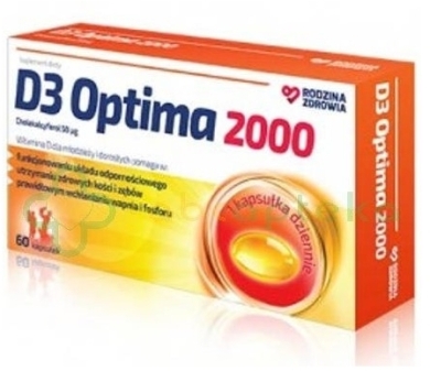 Rodzina Zdrowia D3 Optima 2000 60 kapsułek