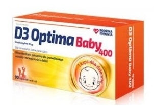 Rodzina Zdrowia D3 Optima Baby 400 90 kapsułek