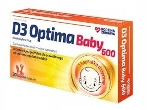Rodzina Zdrowia D3 Optima Baby 600 30 kapsułek twist-off